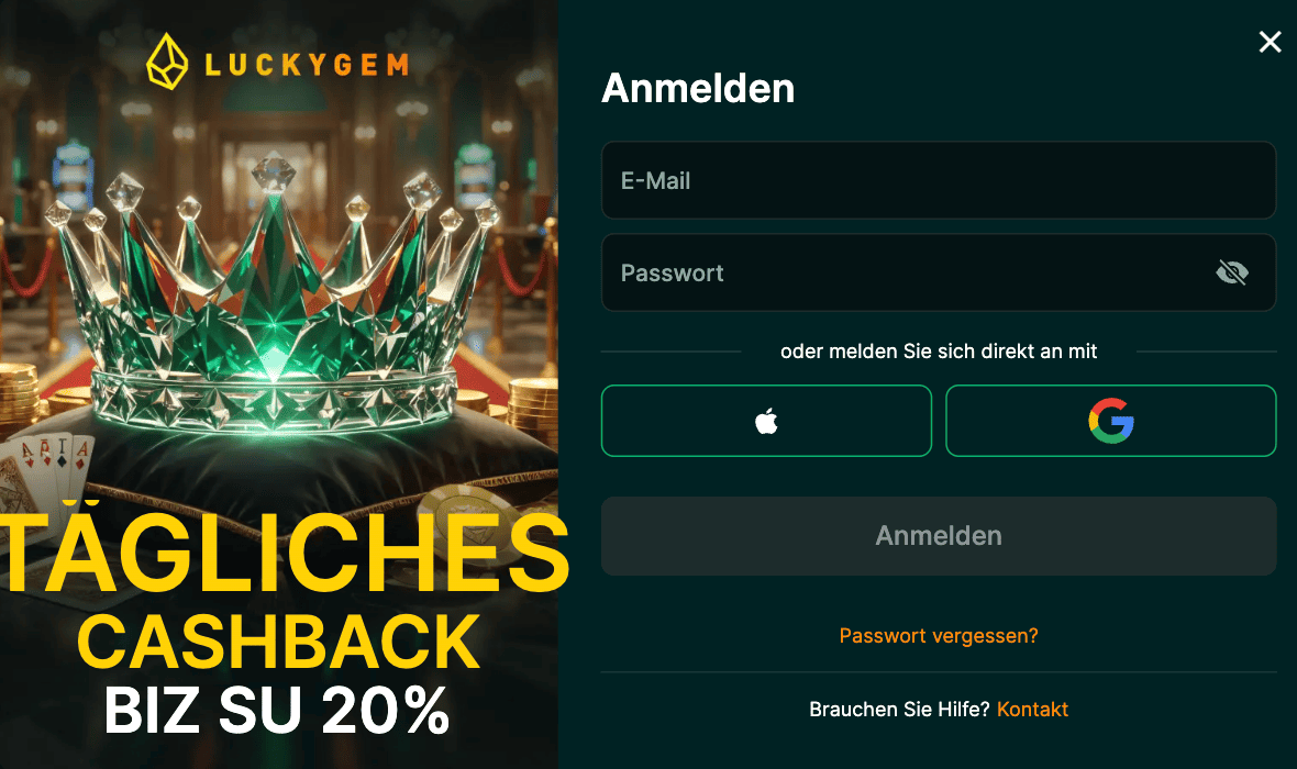 LuckyGem Casino login